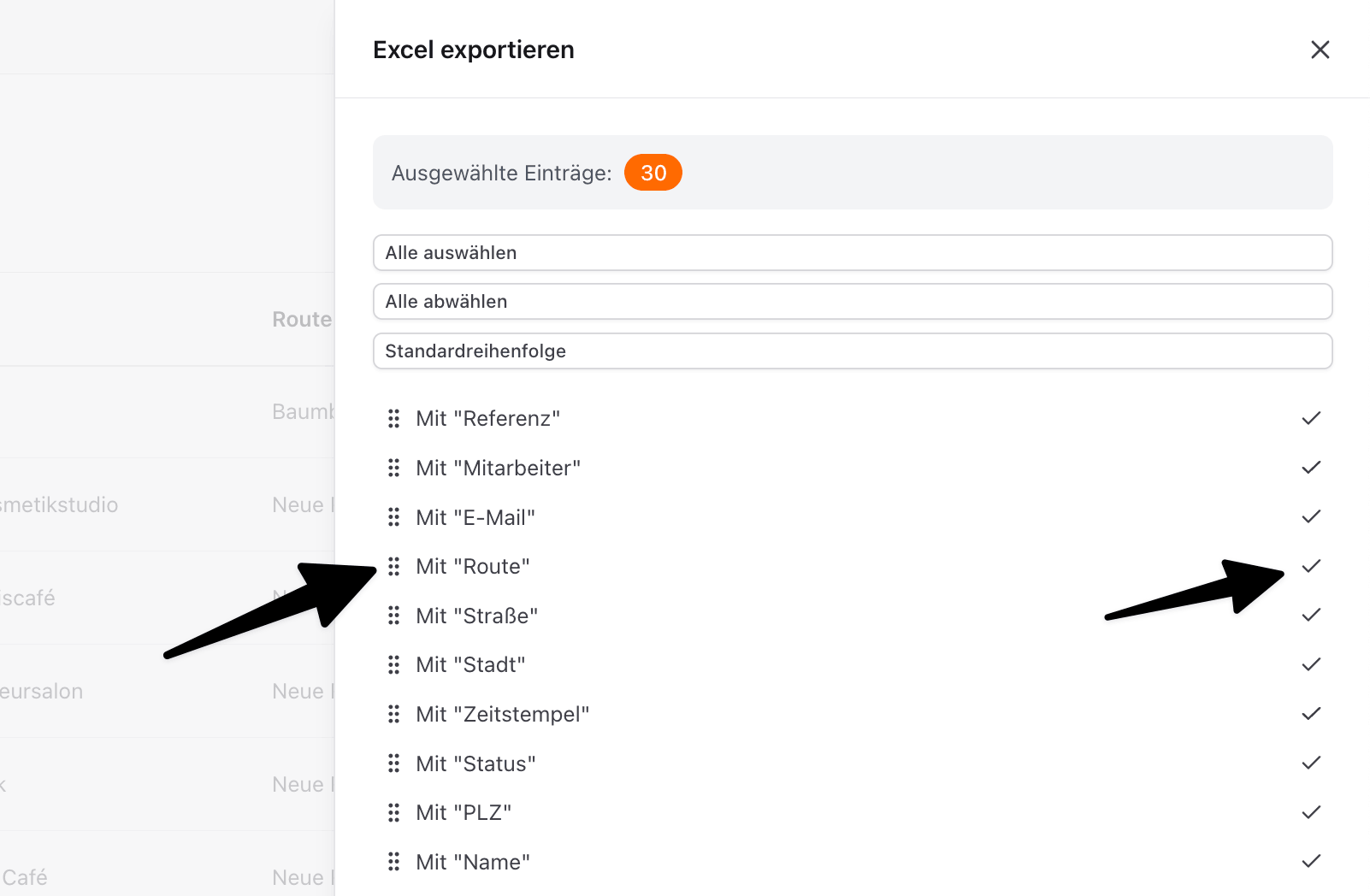 Flexible Excel exports